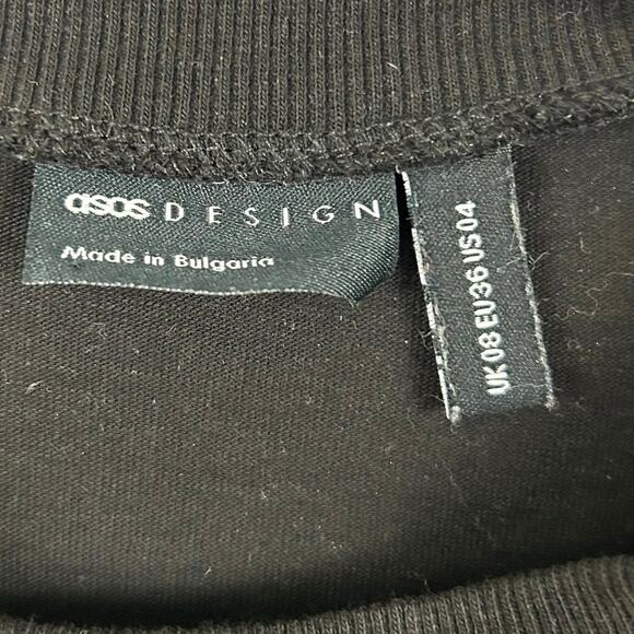 💘Sold 💘not for sale💘ASOS Women Short Sleeve Studded Cropped Baby T-shirt Top Got - Picture 3 of 6